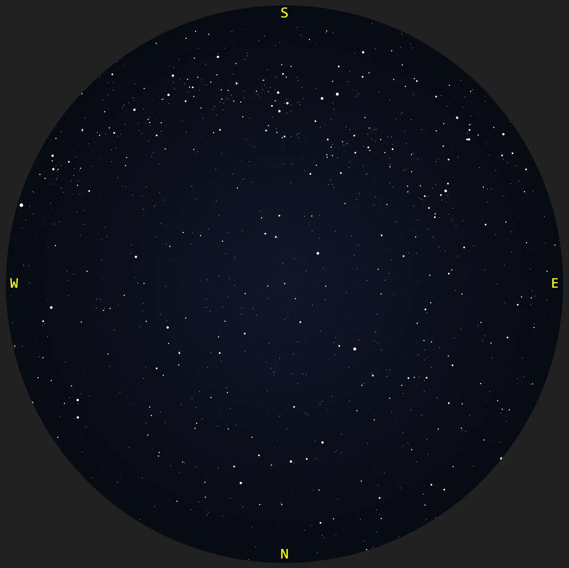 Mapa do Céu do nosso primeiro contato